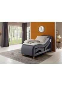 Home Affaire, Home Affaire Boxspringbett &raquo;Messina2&laquo; Liegekomfort elektrisch Verstellbar, fango, Holzwerkstoff, Kunstleder, Massivholz, Kunstleder 