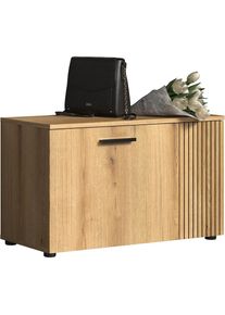 Home Affaire, Home Affaire Sitzbank &raquo;Amrum&laquo; 1 Stk. tlg. Schuhbank mit 2 T&uuml;ren & 2 Einlegeb&ouml;den - (B/T/H) 80/36/49 cm, evoke eiche, Holzwerkstoff, 