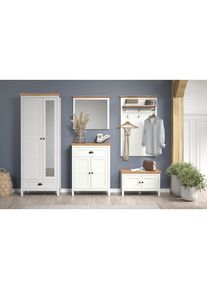 Home Affaire, Home Affaire Garderoben-Set &raquo;Vienna&laquo; 5 Stk. tlg., wei&szlig;, eiche, B/H/T: 261 cm cm x 198 cm cm x 39 cm cm