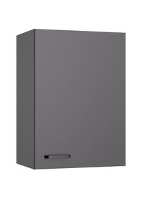 Kochstation, KOCHSTATION H&auml;ngeschrank &raquo;KS-Paula&laquo; 50 cm breit, 70 cm hoch, mit 1 T&uuml;r, 2 Einlegeb&ouml;den, anthrazit, anthrazit, B/H/T: 50 cm x 70,4 cm x 