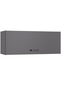 Kochstation, KOCHSTATION H&auml;ngeschrank &raquo;KS-Paula&laquo; 90 cm breit, 35 cm hoch, mit 1 Klappe mit Gasdruckd&auml;mpfer, anthrazit, anthrazit, B/H/T: 90 cm x 35,2 