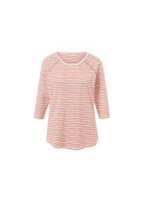 Tchibo - Gestreiftes Shirt mit 3/4-Arm - Damen - Gr. M - orange/gestreift