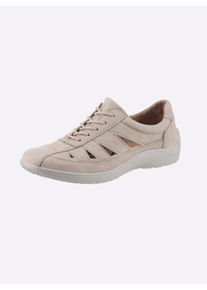 Witt Damen Schn&uuml;rschuh aus Nubukleder, beige, Gr&ouml;&szlig;e 39, 100% Nubukleder