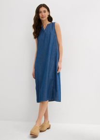 Jeanskleid in blau, Gr&ouml;sse 44, 100% Baumwolle, bonprix
