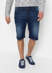 Stretch-Jeans-Bermuda mit verst&auml;rktem Schritt Regular Fit in blau, Gr&ouml;sse 46, 98% Baumwolle, bonprix