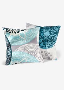 Couvre-lit Mia en p&eacute;trole210x140 cm, 100% coton, Couleur/Motif: p&eacute;trole/menthe, bonprix