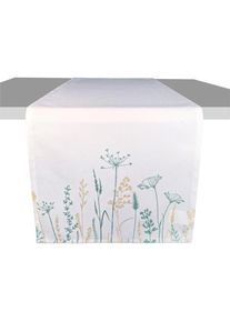 my home, my home Tischl&auml;ufer &raquo;N&eacute;rac&laquo; 140x40, 1 St&uuml;ck, L&auml;ufer, Deko, Esszimmer, Wohnzimmer, gr&uuml;n, Polyester, 1 Stk.