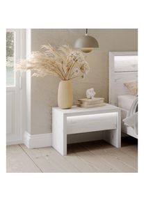 Home Affaire, Home Affaire Nachtkonsole &raquo;Moivre&laquo; inkl. LED-Beleuchtung, wei&szlig;, B/H/T: 41 cm