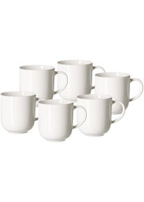 Ritzenhoff & Breker Ritzenhoff & Breker, Becher &raquo;Volos&laquo; 6er Set, je 400 ml, wei&szlig;, Steinzeug, &Oslash; 13 cm x 10 cm