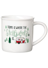 Ritzenhoff & Breker Ritzenhoff & Breker, Becher &raquo;Camping&laquo; "Home is where the Stellplatz is..." - in Geschenkbanderole, bunt, Porzellan, &Oslash; 9 cm x 9 cm
