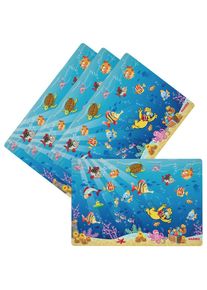 Ritzenhoff & Breker Ritzenhoff & Breker, Platzset &raquo;HARIBO Seaworld, 4-teilig, 45 x 30 cm&laquo; rutschfest und abwischbar, blau, Obermaterial: 100% Polypropylen, 4 Stk.