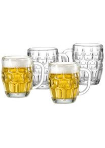 Ritzenhoff & Breker Ritzenhoff & Breker, Bierkrug &raquo;Luis&laquo; 4er Set, je 500 ml, transparent, Glas, &Oslash; 9,5 cm x 12,5 cm