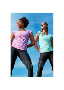 WINSHAPE, Unisex, Sporttop &raquo;AET130LS&laquo; Functional Soft and Light, teal gr&uuml;n, S, Enger, figurfreundlicher Schnitt mit seitlichen Raffungen