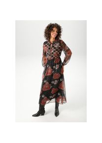 Aniston Casual, Unisex, Aniston CASUAL Maxikleid aufw&auml;ndig bestickt und mit Glitzerf&auml;den verziert, schwarz, hellgrau, grau, hellbraun, braun, altrosa,