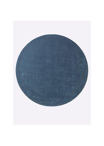 HEINE HOME, HEINE HOME Teppich rechteckig 15 mm H&ouml;he, blau, Wolle, 15 mm