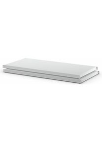 Tablettes en t&ocirc;le d'acier, lot de 2, profondeur 690 mm, largeur 1442 mm eurokraft basic