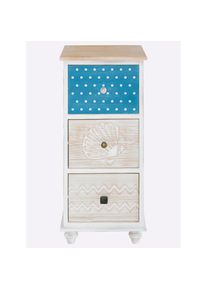 HEINE HOME, HEINE HOME Kommode, wei&szlig;, natur, B/H/T: 35 cm x 75,5 cm x 30 cm