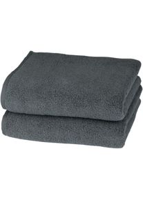 Ross, Ross Handt&uuml;cher &raquo;Sensual 9000&laquo; mit Aloe-Vera-&Ouml;l veredelt, anthrazit, Frottier, Obermaterial: 100% Baumwolle, 2 Stk.
