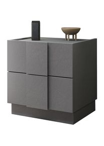 Inosign, Inosign Nachtschrank &raquo;Jupiter, Nachtkommode (1-St), Nachttisch, Nachtkonsole, 2 Schubladen&laquo; 1 Stk. tlg. B/T/H 50/42/52 cm, moderne 