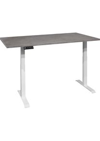 M&auml;usbacher M&auml;usbacher, Schreibtisch &raquo;Big System Office&laquo; Breite 160 cm, elektrisch h&ouml;henverstellbar, wei&szlig; matt, graphit, wei&szlig; matt, graphit, B/H/T: 160 cm