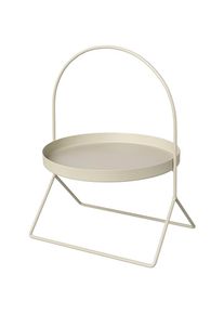 Creativ Home, Creativ home Dekotablett &raquo;Tablett mit Gestell&laquo; in formsch&ouml;nem Design, creme, Metall, B/H/T: 30 cm x 43 cm x 31 cm