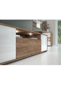 Places of Style, Places of Style TV-Board &raquo;Stela&laquo; (H/B/T): 48,4/180/46,5cm, mit Push-to-open und Soft-Close-Funktion, Hochglanz UV-lackiert, tobaco 