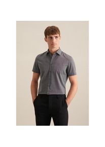 Seidensticker, Herren, Seidensticker Businesshemd &raquo;Slim&laquo; Slim 1/2 Kentkragen Uni, dunkelgrau, XS (36), normale &Auml;rmell&auml;ngen, Passform: Slim