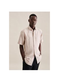 Seidensticker, Herren, Seidensticker Businesshemd &raquo;Regular&laquo; Regular 1/2 Kentkragen Uni, beige, M40, normale &Auml;rmell&auml;ngen, Passform: Regular