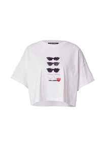 K by KARL LAGERFELD Karl Lagerfeld, Femmes T-shirt, grenadine / noir / blanc