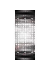 queence, queence Garderobenleiste &raquo;Abstrakte Vierecke&laquo; mit 6 Haken, 50 x 120 cm, grau, schwarz, wei&szlig;, Acrylglas, Edelstahl, B/H/T: 50 cm x 120 cm x 10