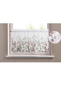 Home Affaire, Home Affaire Scheibengardine &raquo;Friesach&laquo; Stangendurchzug 1 Stk. tlg. Blumenmuster, transparent, Stangendurchzug, Pflegeleicht, bunt, 
