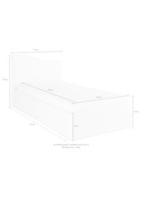 Westfalia Schlafkomfort, Polsterbett inkl. Bettkasten bei Ausf&uuml;hrung mit Matratze, grau, Bezug Bett: Kunstleder;Bonnell-Federkernmatratze: 51% 