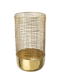 Creativ Deco, Creativ deco Windlicht &raquo;Weihnachtsdeko&laquo; Korpus aus Aluminiumdrahtgeflecht, goldfarben, Aluminium, B/H/T: 40 cm