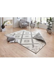 Hanse Home, Hanse Home Teppich &raquo;Malibu Wendeteppich&laquo; rechteckig 5 mm H&ouml;he In-& Outdoor, Wetterfest, Balkon, L&auml;ufer, Wohnzimmer, Wasserfest, grau, 