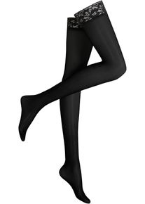 Bas jarretelles 20den en noir, Taille 44/46 (L), bonprix