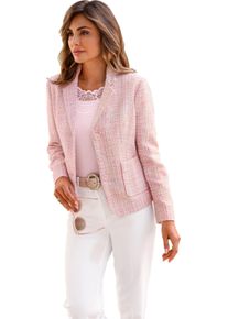 Damen Kurzarmshirt mit Spitzeneinsatz hellros&eacute;