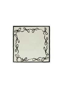 s.Oliver BLACK LABEL, Unisex, s.Oliver BLACK LABEL Seidentuch 1 Stk. mit Schleifen-Print, ecru schwarz, Einheitsgr&ouml;&szlig;e, Seidentuch von s.Oliver BLACK 