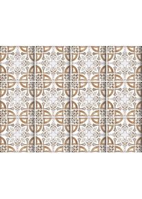 queence, queence Fliesenaufkleber &raquo;Mosaik Muster&laquo; Stickerfliesen, selbstklebend, Sticker, 12er Set, wei&szlig;, braun, grau, Dekorfolie, B/H/T: 15 cm x 15 