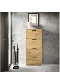 HBZ-MEBLE Hbz, HBZ Schuhkipper &raquo;Sam Schuhkipper, Schuhschrank BxHxT 59x136x17 cm&laquo; 1 Stk. tlg. mit 4 Klappen, artisan, artisan, Holzwerkstoff, B/H/T: 59 cm x 136