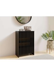 Home Affaire, Home Affaire Schuhschrank &raquo;MURET Schuhregal mit vier F&auml;cher und zwei T&uuml;ren, Lamellenfronten&laquo; Schuhkommode mit viel Stauraum, Masse B/T/H