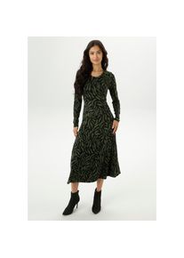 Aniston Selected, Unisex, Aniston SELECTED Midikleid in leichter A-Linien-Form, tannengr&uuml;n, schwarz, 48, N-Gr, Kleid im malerischen, fantasievollen 