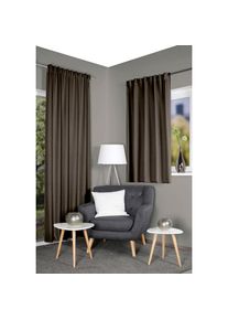 Home Wohnideen, Home Wohnideen Vorhang &raquo;ESKAMIO&laquo; Multifunktionsband 1 Stk. tlg. Thermo, Blickdicht, Leinenstruktur, &Uuml;berbreite, braun, Polyester