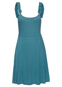 Lascana Strandkleid Damen Gr&ouml;&szlig;e 34 cyanblau