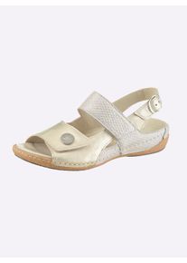 Waldl&auml;ufer Witt Damen Sandalette mit Luftposter-Laufsohle, bronzefarben, Gr&ouml;&szlig;e 6,5, 50% Glattleder, 50% Nubukleder