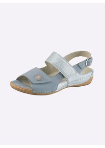 Waldl&auml;ufer Witt Damen Sandalette mit Luftposter-Laufsohle, bleu, Gr&ouml;&szlig;e 5, 50% Glattleder, 50% Nubukleder