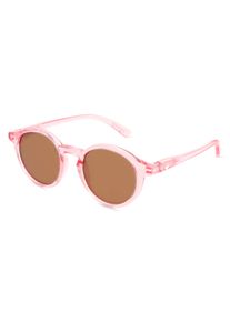 OKIDOKI SAMMY SUN JUNIOR (5-10) | Kinder-Sonnenbrille | Panto | Fassung: Kunststoff Kristall Pink | Glasfarbe: Braun