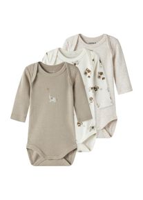 name it, Gar&ccedil;ons Barboteuse / body, beige / beige chin&eacute; / blanc