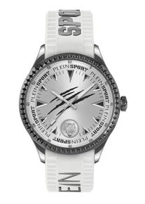 Plein Sport, Hommes Montre &agrave; affichage analogique 'LINEMAN', anthracite / argent / blanc