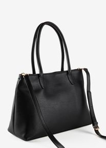 Handtasche in schwarz, Gr&ouml;sse 28x40 cm, bonprix