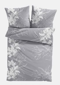 Linon-Bettw&auml;sche in grau, 135x200 cm, 100% Baumwolle, bonprix